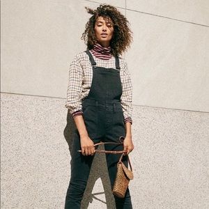 Madewell Skinny overall in Lunar wash black denim